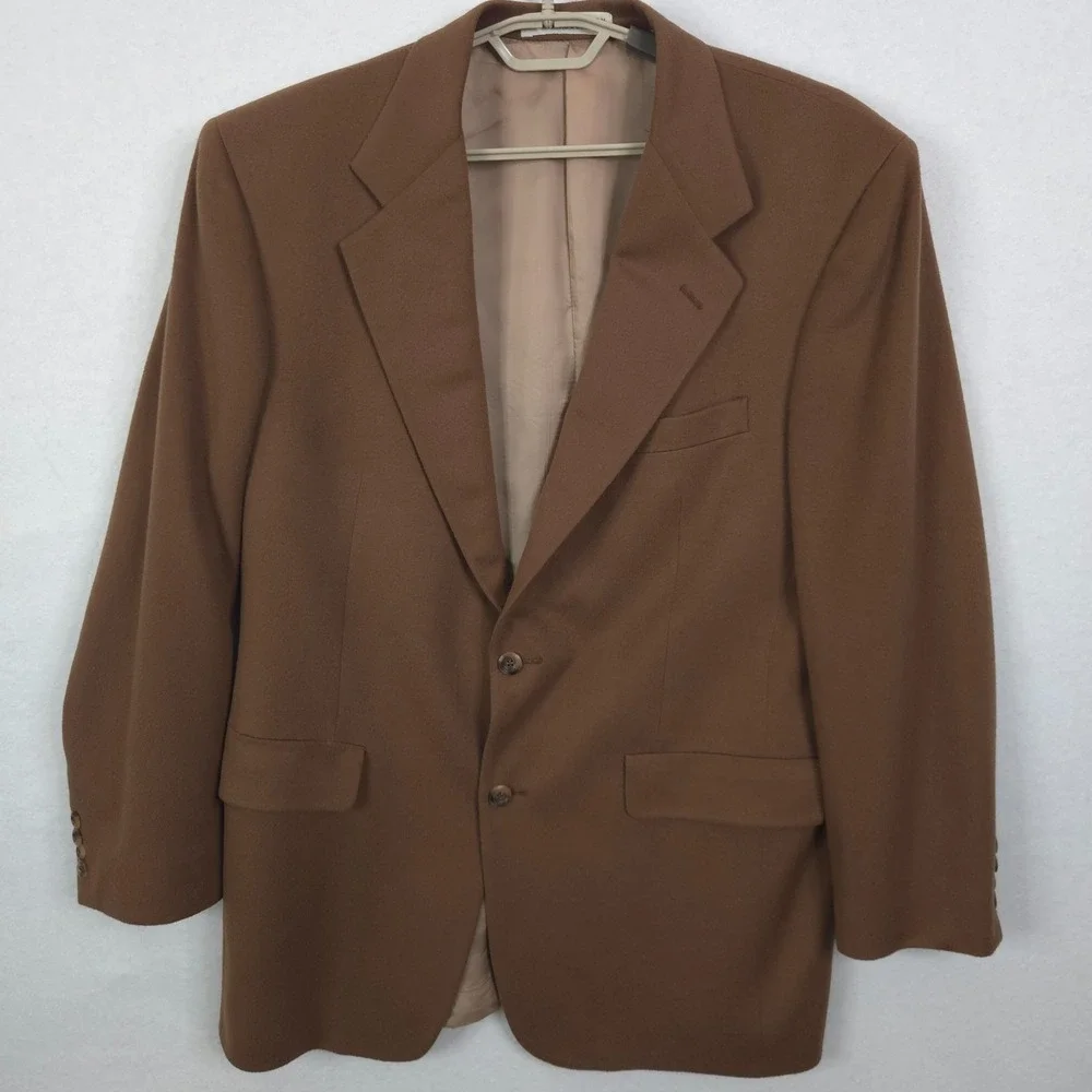 Vintage John W Nordstrom Loro Piana 100% Cashmere Sport Coat Men 42L Brown USA
